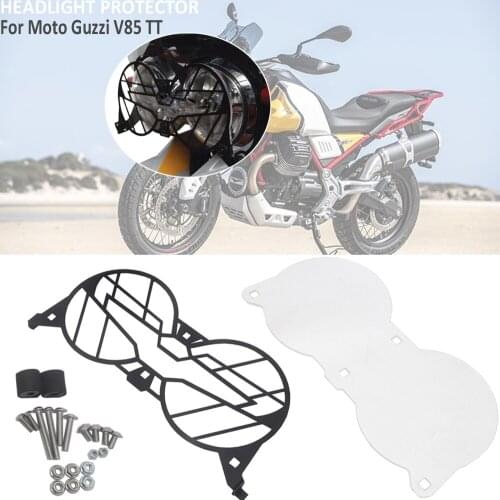 For Moto Guzzi V85 TT NEW Motorcycle Folding Headlight Guard Protector Grill Double Protection V85TT
