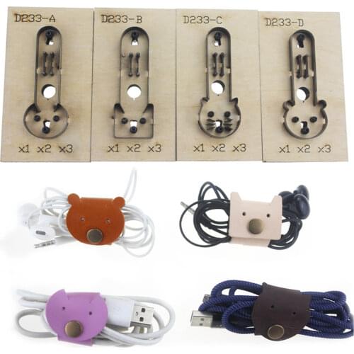 New Japan Steel Blade Leather Bat Cord Organizer Cable Wire Holder Leather Template for DIY Handmade Leathercraft