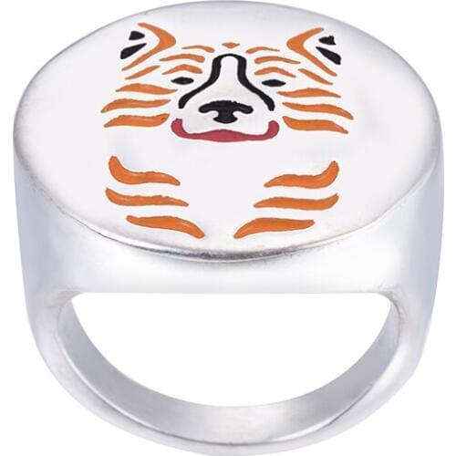 Wholesale Karelian Bear Dog ring with color selection enamel jewelry lovers and owners-Pet