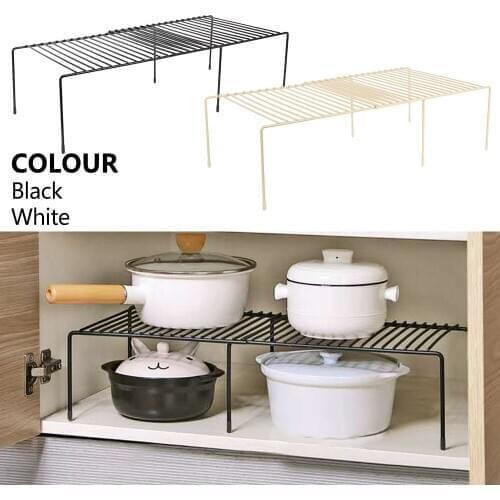 Kitchen Shelf Organizer Iron Storage Rack Stretch Adjustable Shelves Holder Bathroom Organizer Cupboard Stand Rack Organiser