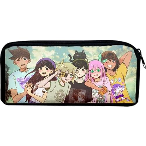 2021 Game Omori Cartoon 3D Print Boy Girl Pencil Box Child stationery Storage Bag Pencil bag Simple Student Pen bag