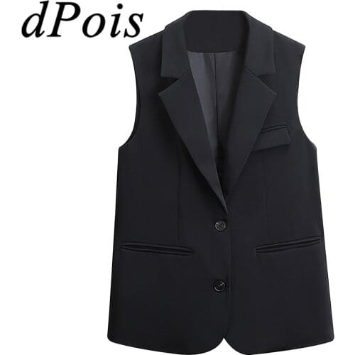 Adult Womens Lapel Button Down Work Business Blazer Dressy Vest Formal Suit Vest Waistocat for Men Women Working Suit Vests