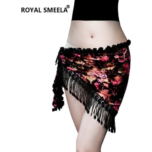 Hot Printed hip scarves belly dancing belt tassel belly dance hip scarf skirt Flannel dancing Triangle scarf belly dance costume