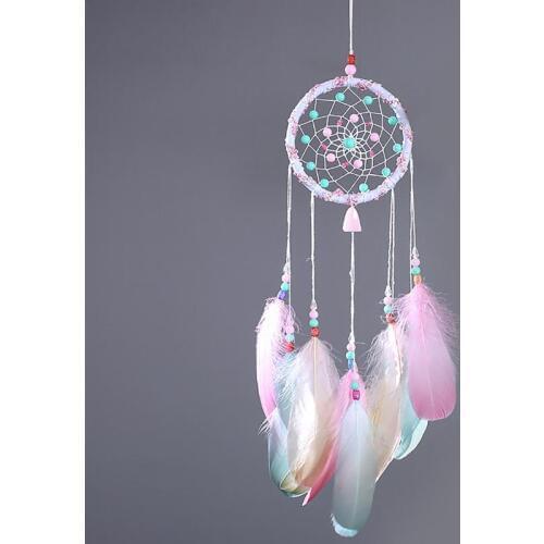Feather Pendant Creative Car Hanging Decoration 7-Color Flying Wind Chimes Dream Catcher Handmade Gifts Dreamcatcher #BW