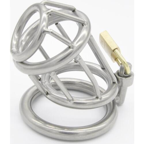 Sex Training Metal Male Chastity Belt Small Cage Chastity Device Cock Cage Penis Ring Sex Toys Sex Products for Men Penis G156