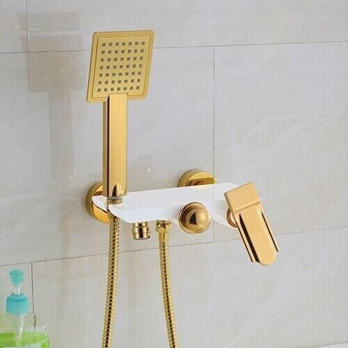 Waterfall Type Simple Bathtub Faucet All Copper Bathtub Faucet Floor Type Shower Hot And Cold Shower Head Bathroom