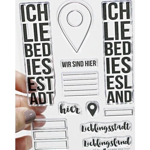 German Words Clear Silicone Stamp/Seal for DIY scrapbooking/photo album Decorative clear stamp sheets ST0694