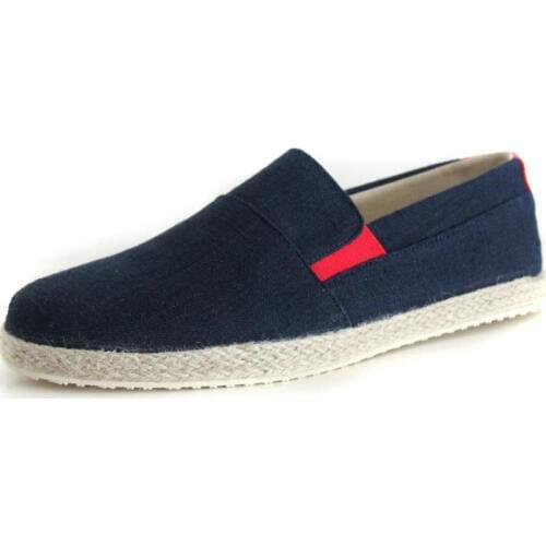 QWEDF Soft Slip on Espadrilles for Men Loafers Mens Shoes Casual Male Breathable Canvas Shoes Men Fashion Lightweight F3-50