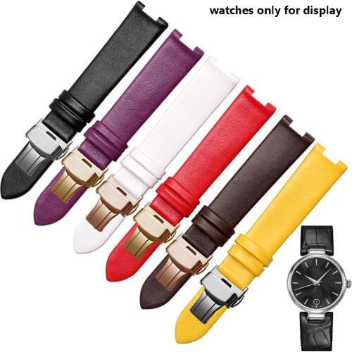 18*9mm Concave interface watchband uitrathin genuine leather strap replacement Mido M022 207A female bracelet