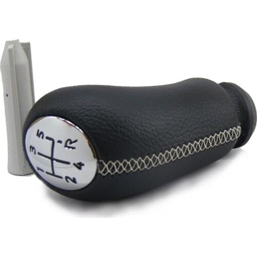 FOR Dacia Sandero Stepway 2012-2019 Gear Shift Knob Car 6 Speed Abs Plastic Black Leather High Quality Automobile Design