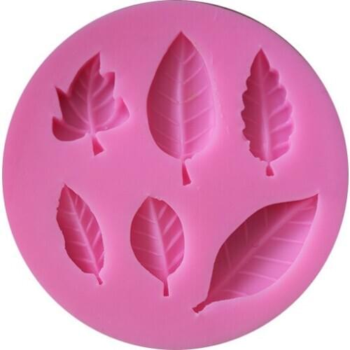 Cake Baking Leaves Modeling Chocolate Fondant Silicone Mold 17-47