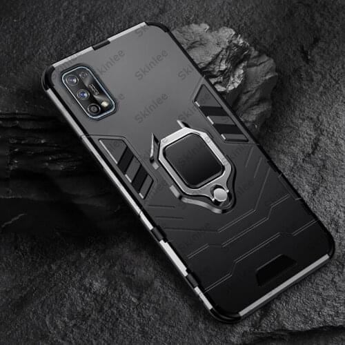 Skinlee For Realme 7 5G Case Shockproof Armor Phone Case Holder Finger Ring Magnetism For Realme X7 Pro 5G Armor Cover