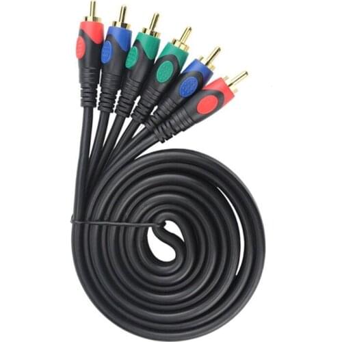 Stable Transmission Effect Cable Universal Component YPbP 180cm Vedio Cord Adapter for DVD Projector