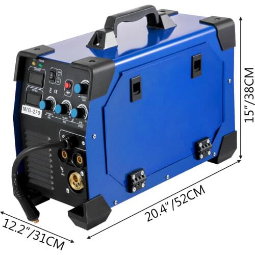 MIG Welder 270 Amp MIG MMA TIG 3 in 1 Welder 110V 220V Lift ARC Welder MMA Stick IGBT DC Inverter Welder Digital Display