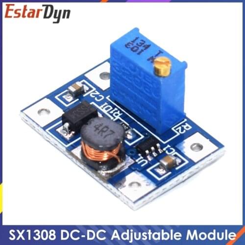 B44 1pcs Smart Electronics DC-DC SX1308 Step-UP Adjustable Power Module Step Up Boost Converter 2-24V to 2-28V 2A