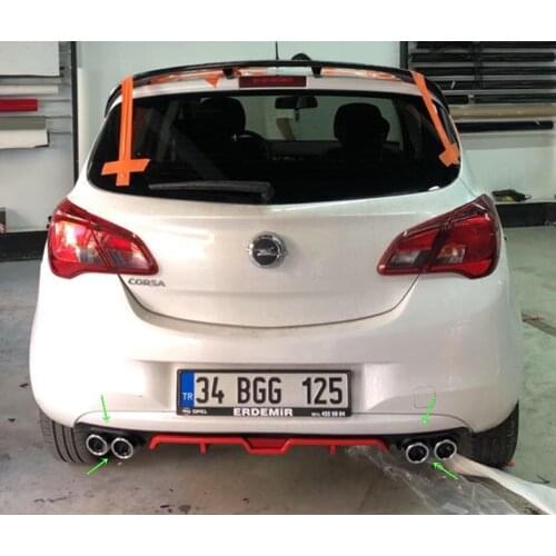 For Opel Corsa E Diffüser Rear Bumper Extension Attachment Car Styling Auto Accessory Exhaust Universal Sill Spilitter Quality
