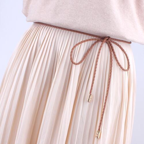 Fashion string tassel women waist rope weave bradied belts knitted for dresses knot female ladies ceinture femme