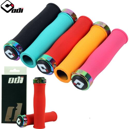 ODI 2pcs Super Soft Bicycle Handle Bar Grips Cycling Bike Grips Silicone Anti-slip Handlebar Anti-skid shock-absorbing