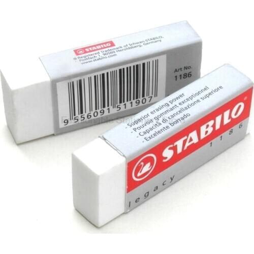 6 Pcs/Lot Stabilo 1186 Eraser Soft Material Erase Easily Environmental Rubber Drawing Eraser