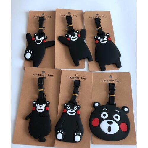 Kumamon Anime Travel Accessories Luggage Tag Suitcase ID Address Portable Tags Holder Baggage Label Gifts New