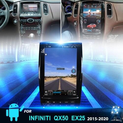 12.1IN Tesla style Android GPS Navigation Player for infiniti QX50 EX25 2015-2020 car radio multimedia player DVD player