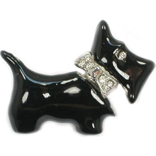 12pcs/lot Wholesale Fashion Brooch Rhinestone Enamel Dog Pin brooches Jewelry gift C102216