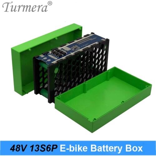 Turmera 48V E-bike Lithium Battery Case with 20A Balance BMS Include Holder and Nickel For 13S6P 18650 Electric Bike Battery Use