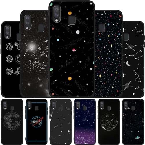 Planet black soft phone Case For Samsung A10 20 30 40 50 30S 50S 60 70 M10 M30S M40 A31 51 71 A20E A10E A21S