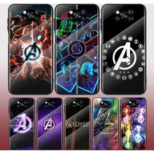 Marvel Avenger A Tempered Glass Cover For Xiaomi POCO F3 F2 X3 NFC X2 M2 Pro Phone Case
