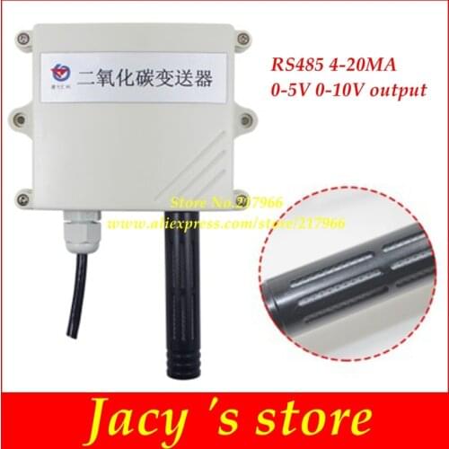 Carbon dioxide transmitter dioxide sensor co2 transmitter industrial high precision RS485 4-20MA 0-5V 0-10V output probe 5000ppm