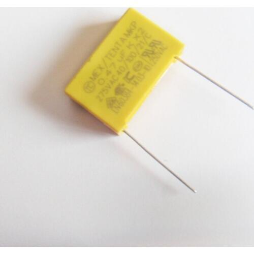 20pcs/lot X2 Safety Capacitor 275VAC 0.47uF 470nF 474K Pin 22mm