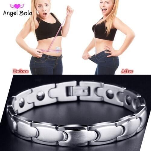 Healing Magnetic Bracelet Men/Woman 316L Stainless Steel Health Care Elements Magnetic Lose Weight Bracelet Hand Chain