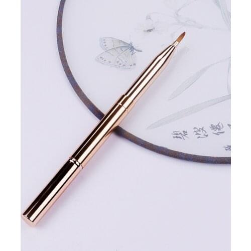 Lucky-Girls Mini Double Head Lip Brush Lipstick Brush Lip Makeup Brush Full Set Of Telescopic Portable Models