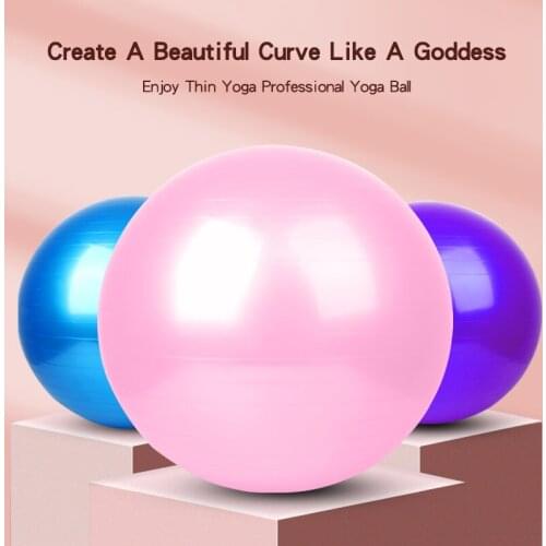 Yoga Ball 55cm/65cm/75cm Thick Balance Ball for Fitness Workout Stability Pilates Gym Home Exercise + Quick Pump