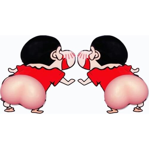 Car bumper sticker cute cartoon ass open door anti-scratch protection sticker car door side adhesive strip funny decoration