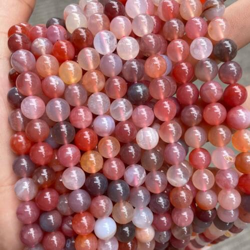Natural Stone Yanyuan Colorful Agates Beads 6mm 8mm Pick Size 15'' Strand Round Loose Gemstones Beads DIY For Jewelry Making