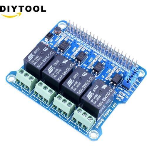 1PCS Raspberry Pi Power Relay Board Expansion Module Shield Supports RPi A+/B+/2 B/3 B for Home Automation Intelligent