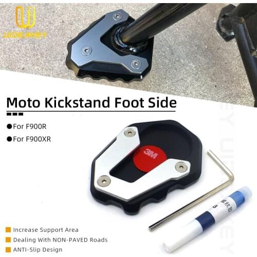 For BMW F900R F900XR 2019 2020 2021 Motorbike Kickstand Foot Side Stand Extension Pad Support Plate Motorcycle Accessories