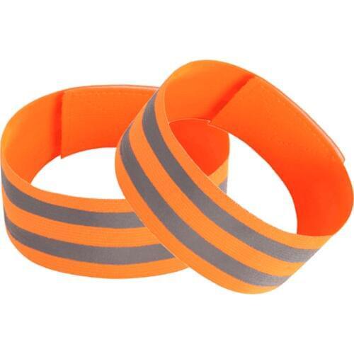 2 Pack Reflective Safety Wristbands Armband Ankle Bands High Visibility and Safety for Outdoor Activities