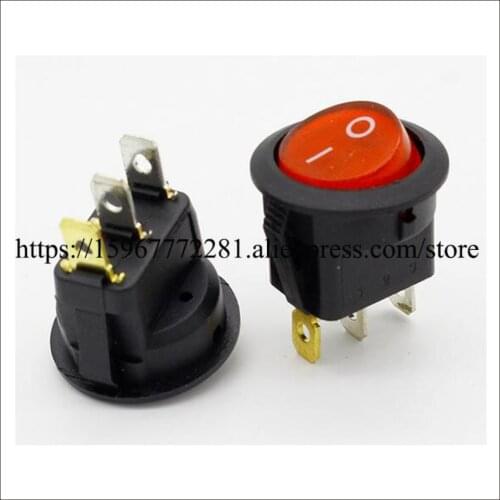 Rocke Switch Single Pole Single Throw Contact Type 3 Pin Terminals ON-OFF Snap In 6A 250VAC;10A 125VAC 100PCS KCD1-8-101N