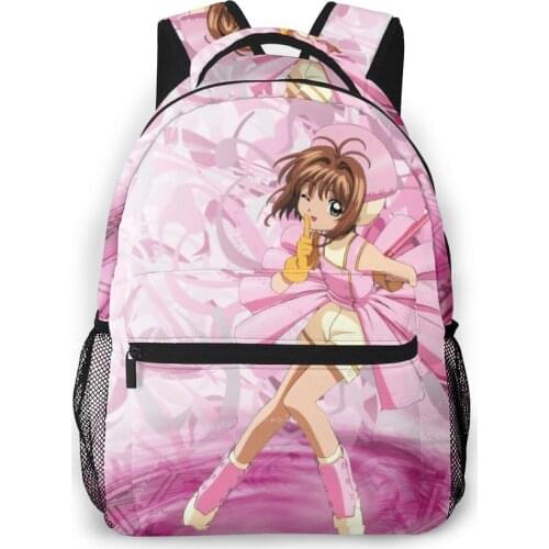 Cardcaptor Sakura Backpack for Girls Boys Travel RucksackBackpacks for Teenage school bag