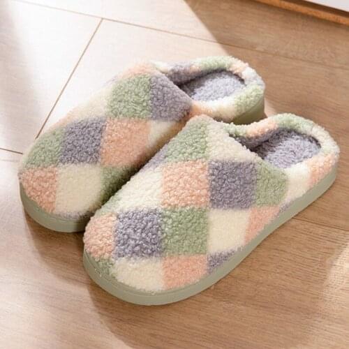 2021 New Slippers Women Thick Bottom Slippers Home Indoor Slippers Soft Furry Shoes Women Couple Unisex Shoes Flat Shoes For Men