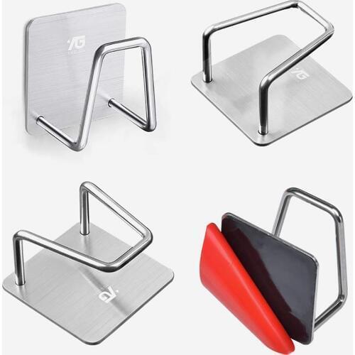 Sink Storage Rack Sponge Rag Organizer Stainless Steel Kitchen Sink Accessories Dishcloth Hook Kitchen Organizer Decoration