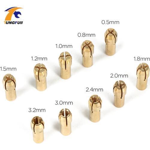Tungfull Mini Drill Chuck Dremel Accessories Brass Collet Mini Drill Chuck Shank Collets Adapter Kit For Mini Drill Engraver