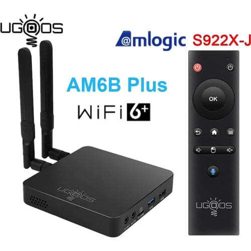 UGOOS AM6 AM6B PLUS Amlogic S922X-J 2.2GHz 4GB DDR4 32GB Android 9.0 TV Box WiFi 6 1000M LAN Bluetooth 4K HD Set Top Box