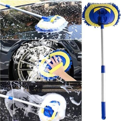 3-in-1 Retractable Car Wash Mop 180 Rotation Detachable Mop
