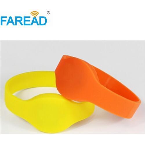 X100pcs Free shipping 13.56MHz CODE-2 RFID HF Wristband Bracelet