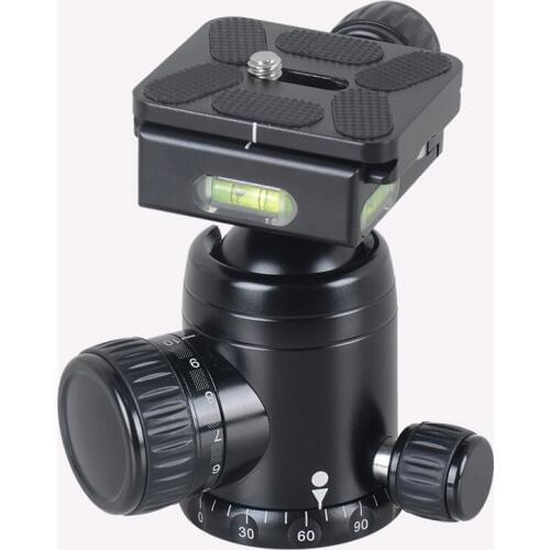 XILETU FB-0 Aluminum Camera Tripod Ball Head Ballhead Panoramic 30MM Diameter with Quick Release Plate Max Load 15 kg