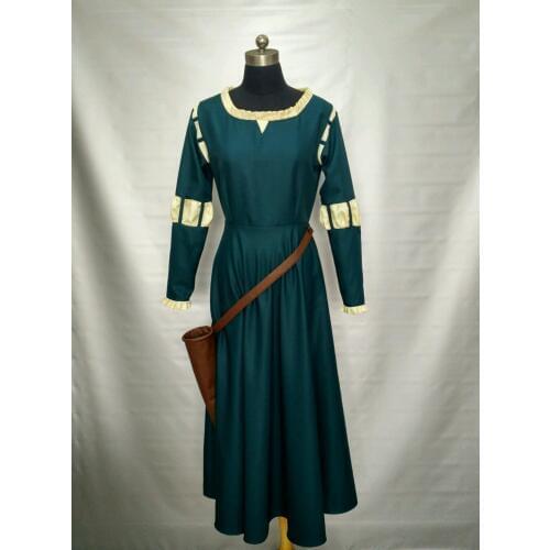 Women Princess Merida Adult Costumes Brave Merida Cosplay Dresses
