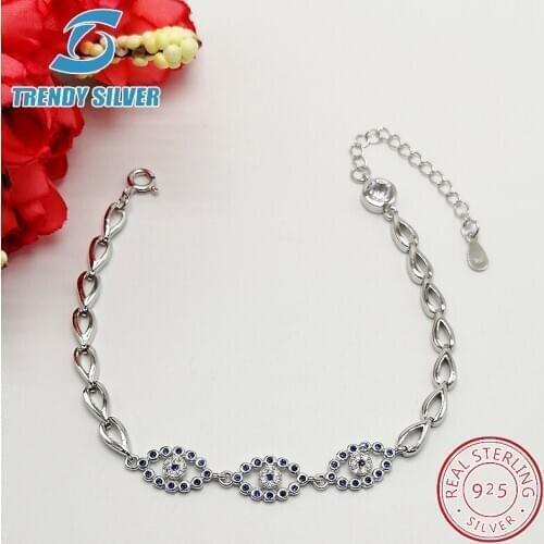 925 sterling silver with cz zirconia braceles bracelet for woman gifts for women femme jewelry jewellery luxury fashion evil eye